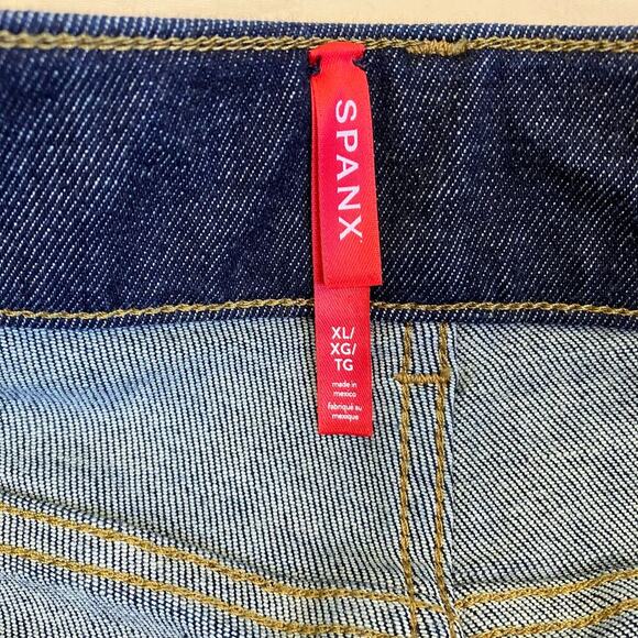 Spanx Sz XL SPANXshape EveryWear Kick Flare Jeans Raw Indigo Pull-on Stretchy 16 - Picture 7 of 16